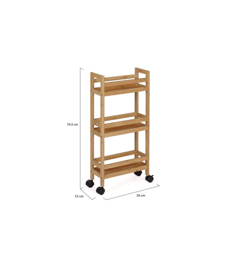 Beistelltisch Maya 36 x 15 x 74.5 cm - Braun & Schwarz