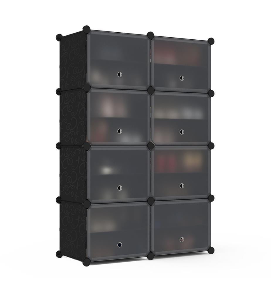 Schuhschrank 83 x 32 x 122 cm - Schwarz