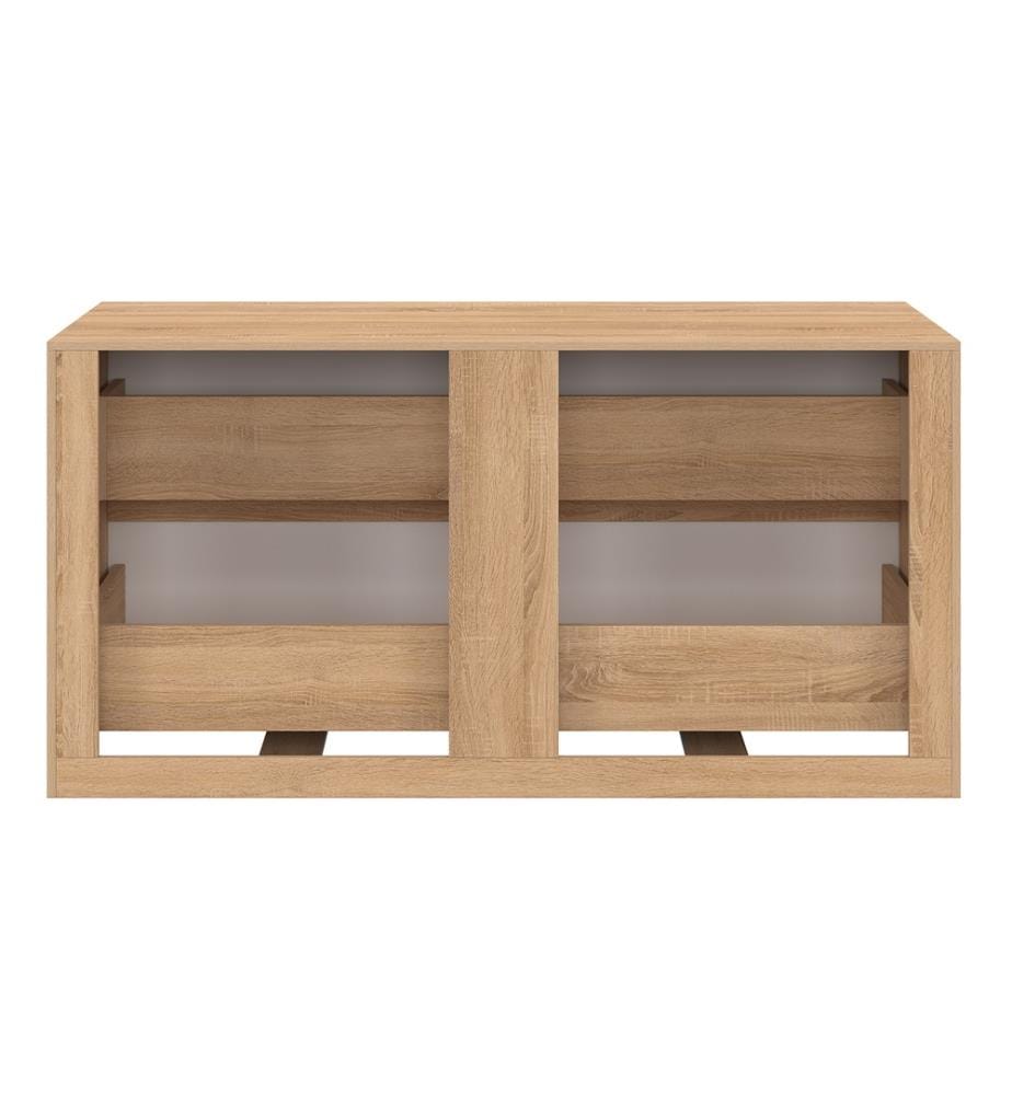 Tom Hängewaschtischunterschrank 4 Schubladen - Braun und Weiss