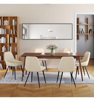 6er-Set Ornella Stühle - Beige und Schwarz