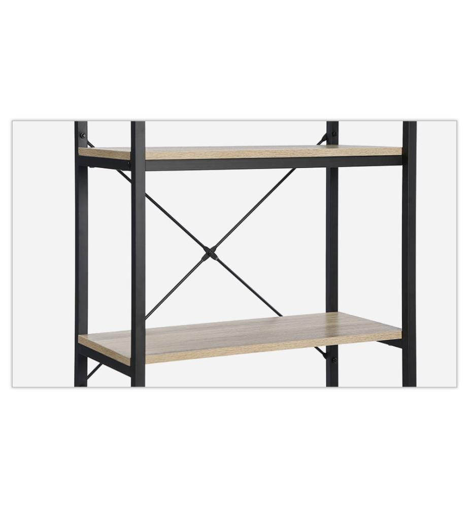 Scaffale industriale Memphis a 5 livelli - 170 cm - Marrone e nero