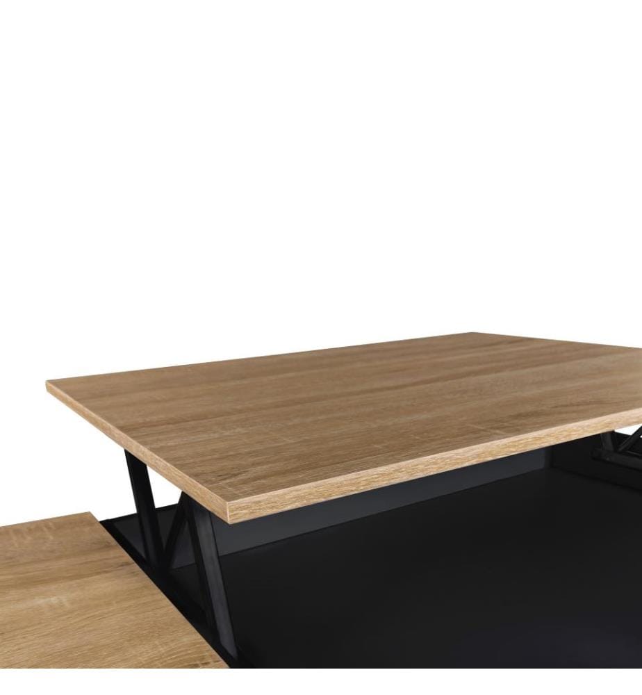 Couchtisch Elina 110 x 60 x 45 cm - Holz & Schwarz