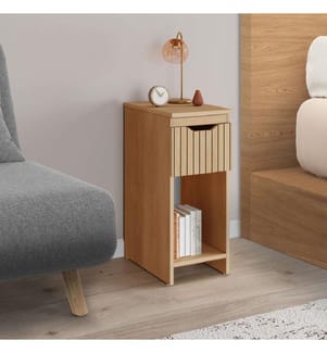 2er-Set Nachttische Faustine mit 1 Schublade