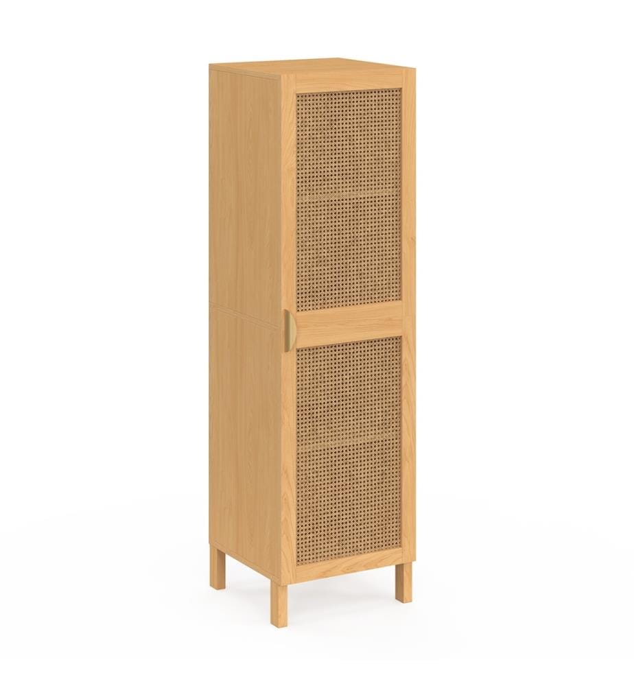 Schrank Eve 1 Tür Rohrgeflecht H120cm - Braun