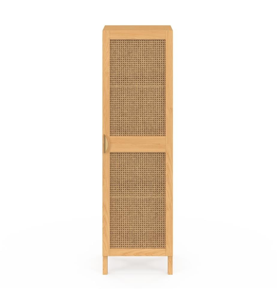 Schrank Eve 1 Tür Rohrgeflecht H120cm - Braun