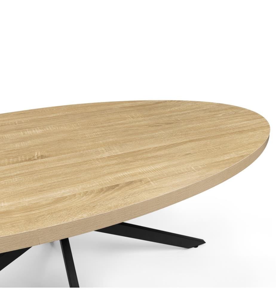 Esstisch Celeste 200 x 90 x 75 cm - Schwarz & Braun