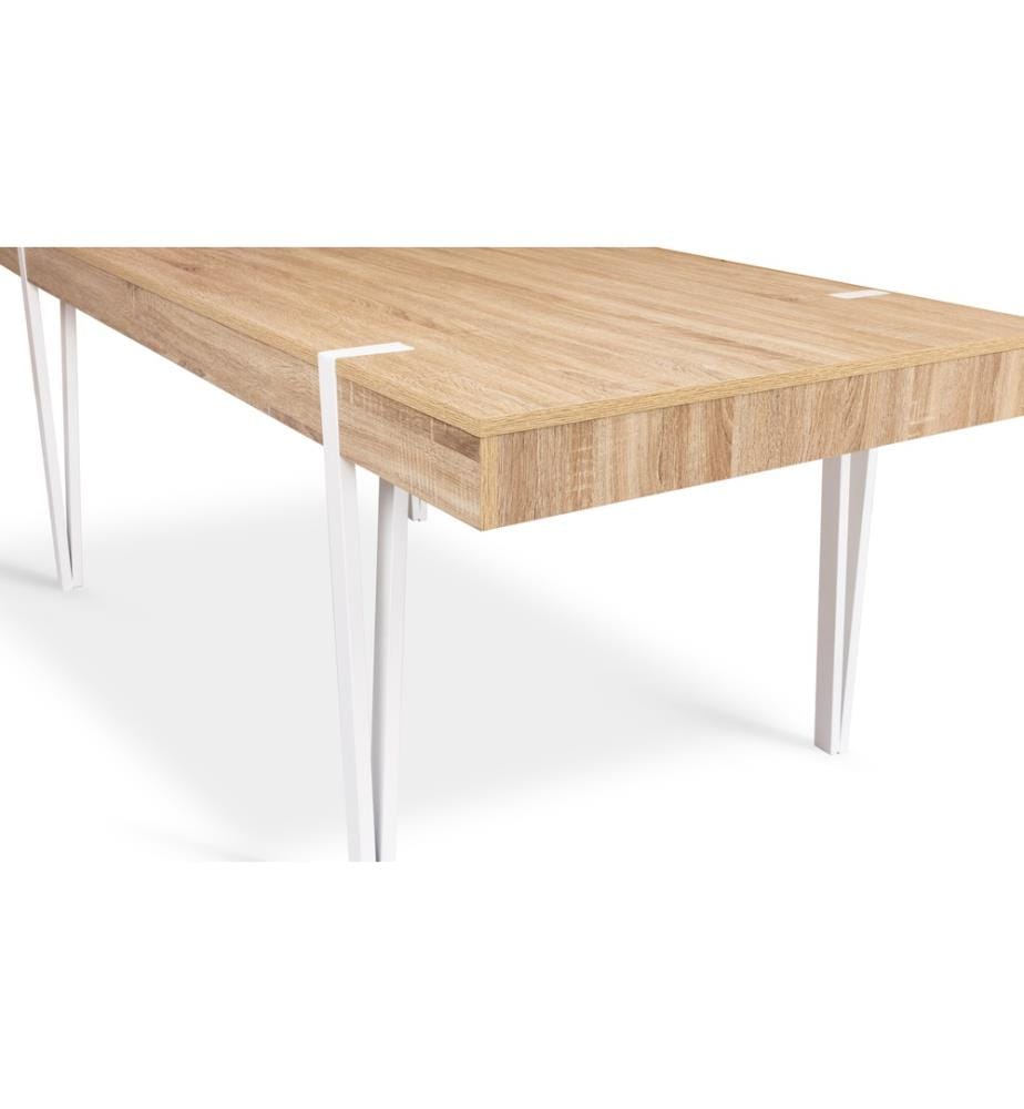 Esstisch Hudson 200 x 90 x 76 cm - Holz & Weiss