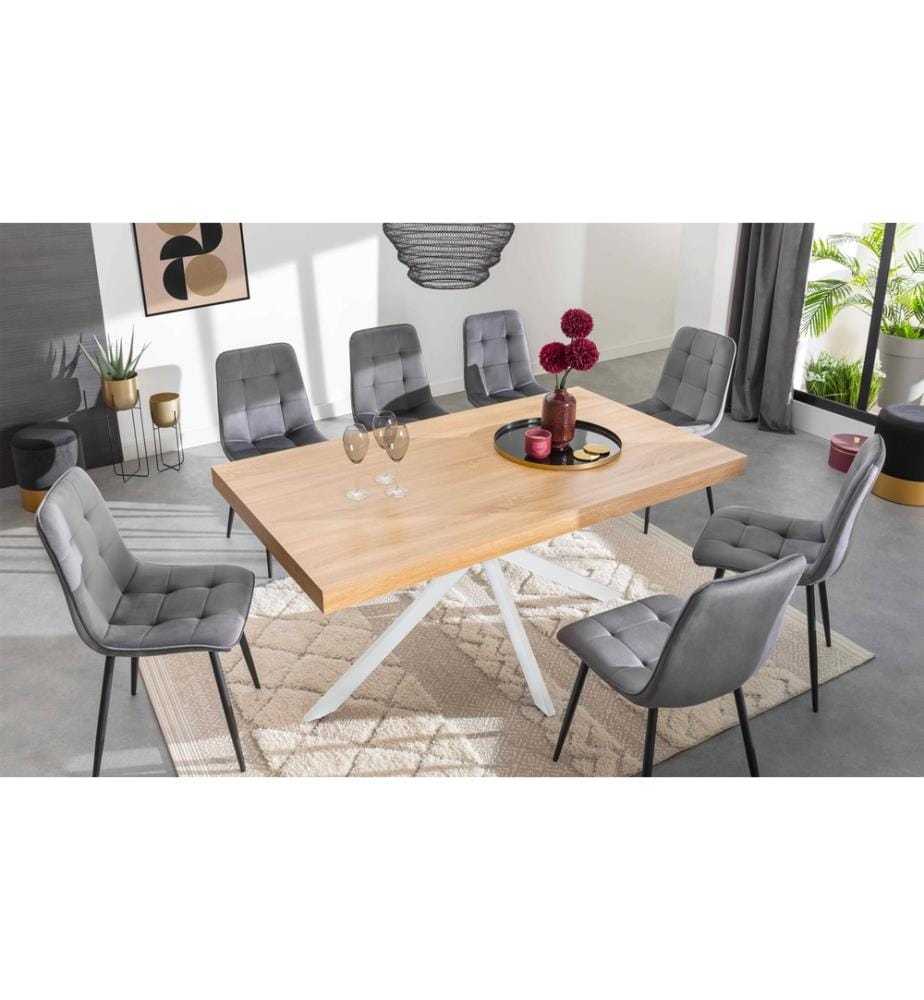 Brixton Esstisch 160 x 90 x 75 cm - Weiss