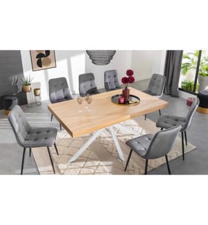 Brixton Esstisch 160 x 90 x 75 cm - Weiss