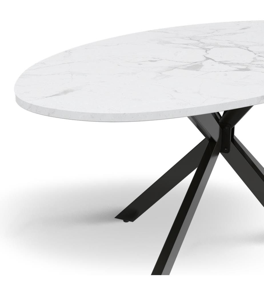 Esstisch Celeste 200 x 90 x 75 cm - Weiss & Schwarz