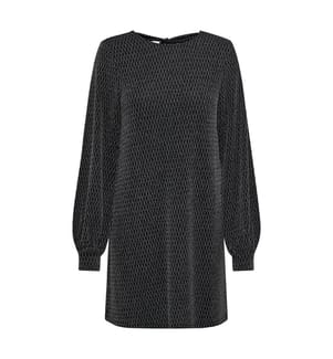 Vestito à Noeud Pailletée - Nero e Argento
