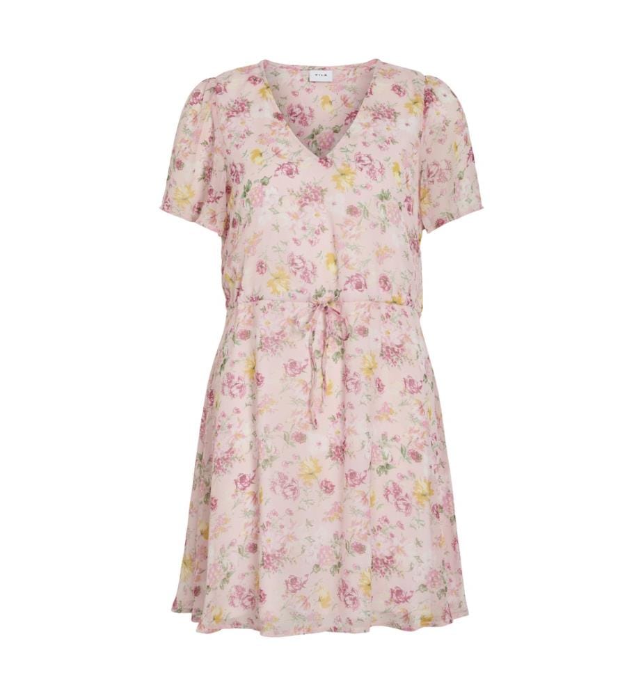 Abito con scollo a V - Rosa