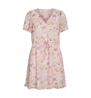 Abito con scollo a V - Rosa