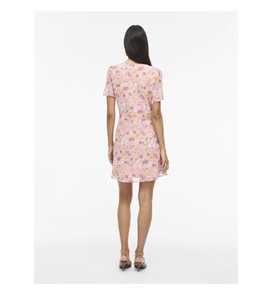 Abito con scollo a V - Rosa