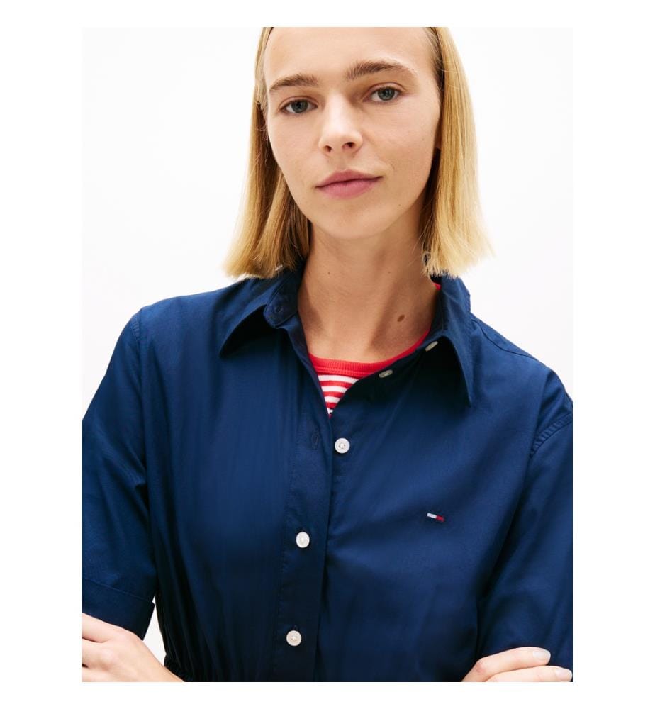 Robe Chemise Courte - Bleu Foncé