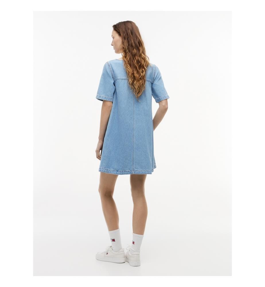 Jeans-Minikleid A-Linien - Blau