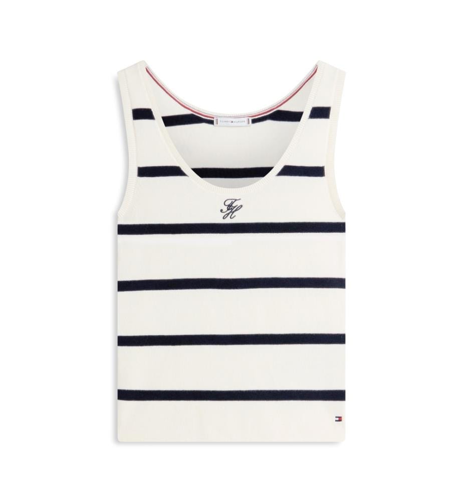 Canotta Slim Mesh - Bianco e blu