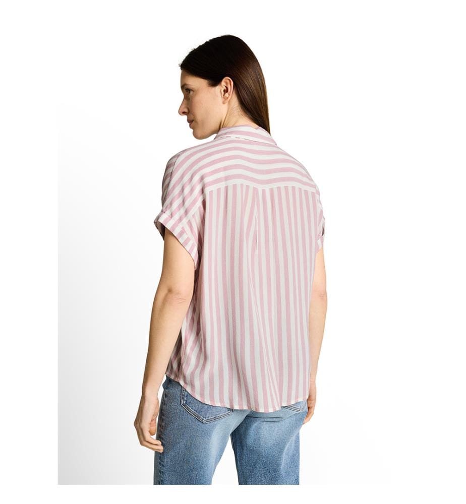 Blouse - Pink and White