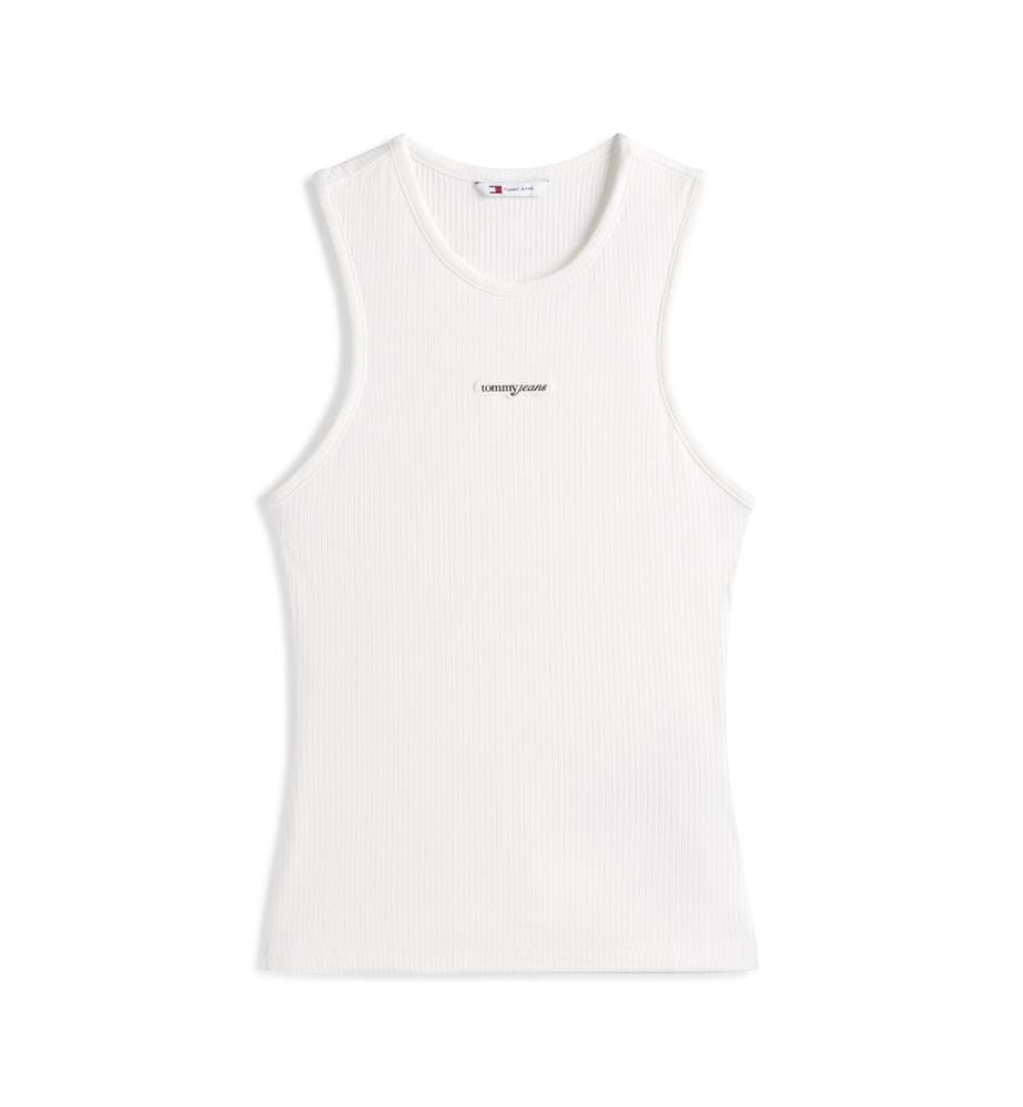Débardeur Slim Script Label - Blanc