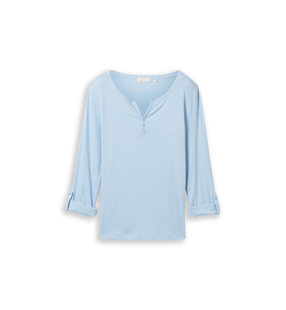 T-Shirt - Light Fjord Blue White Stripe
