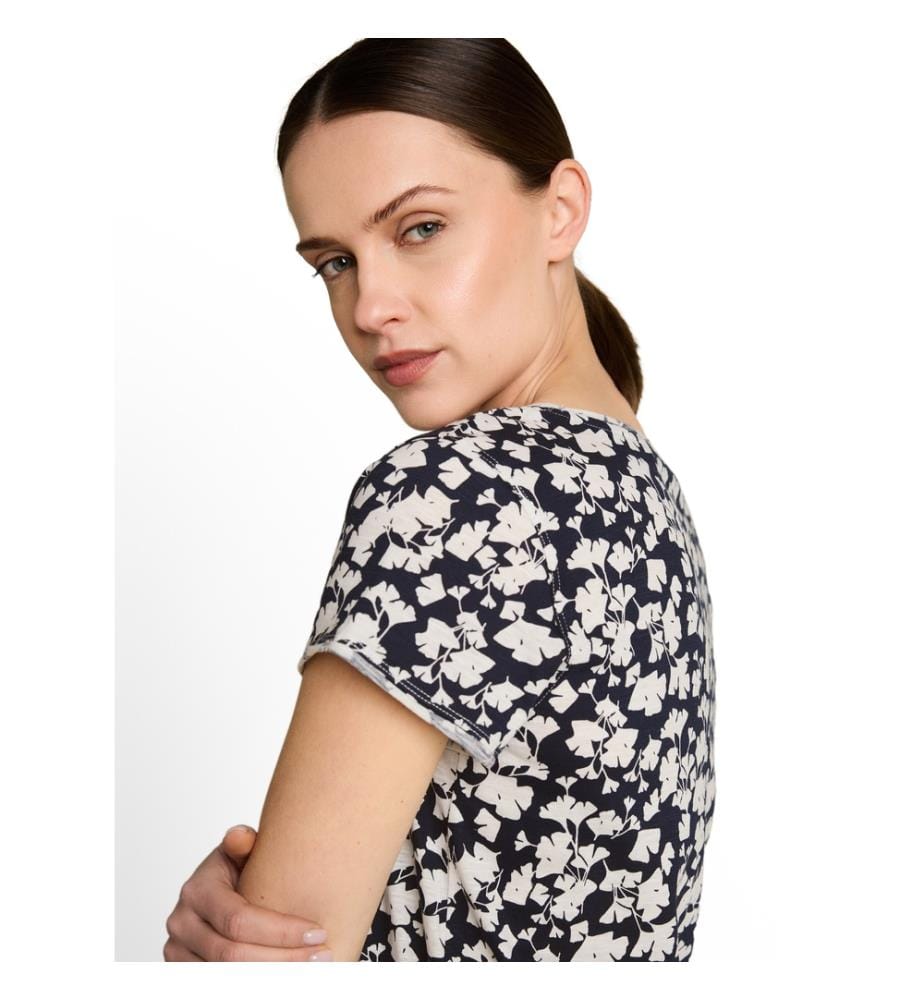 T-Shirt Long Sleeve - Blue Ginkgo Minimal