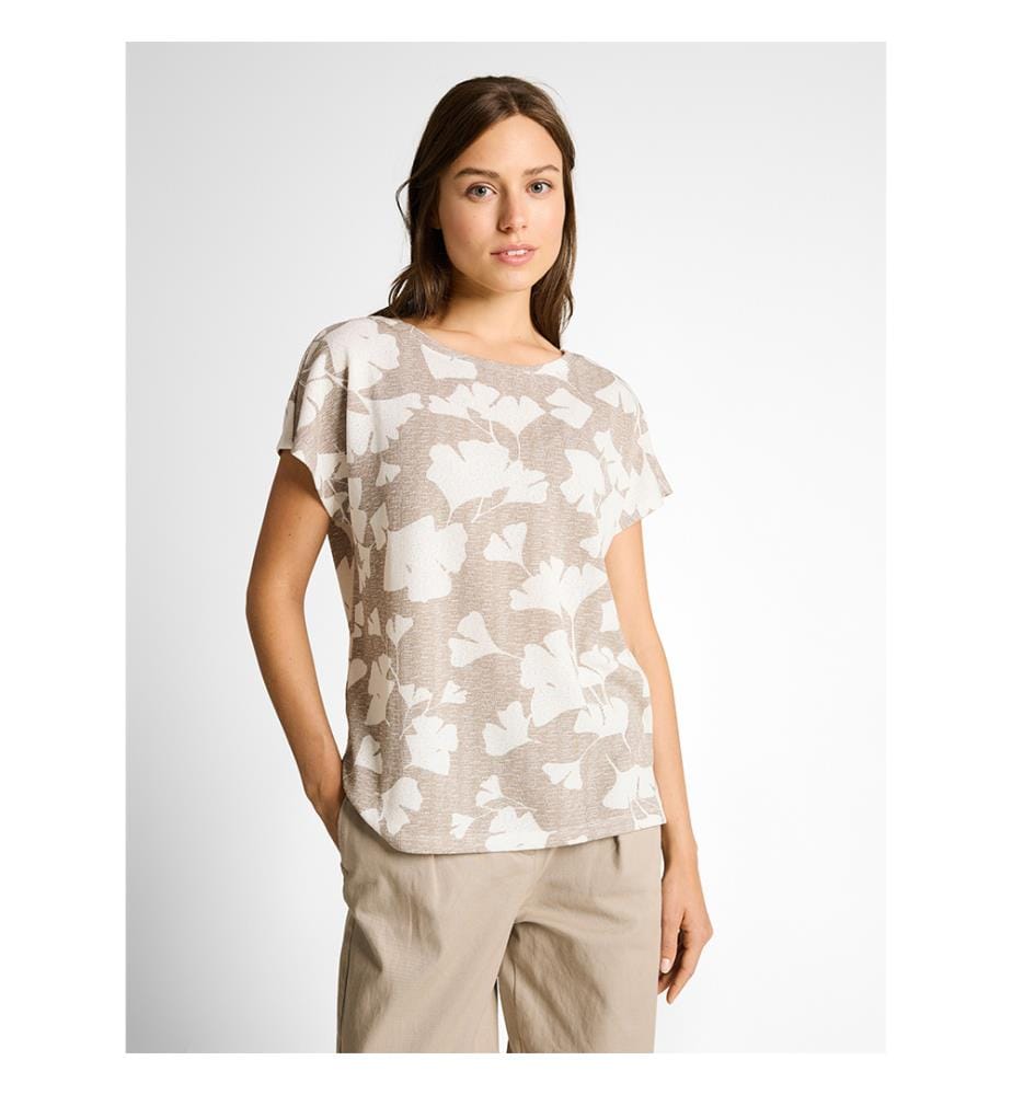 T-Shirt - Beige et Blanc