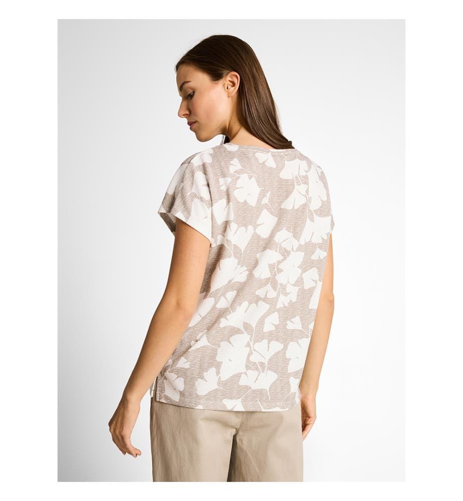 T-Shirt - Beige et Blanc