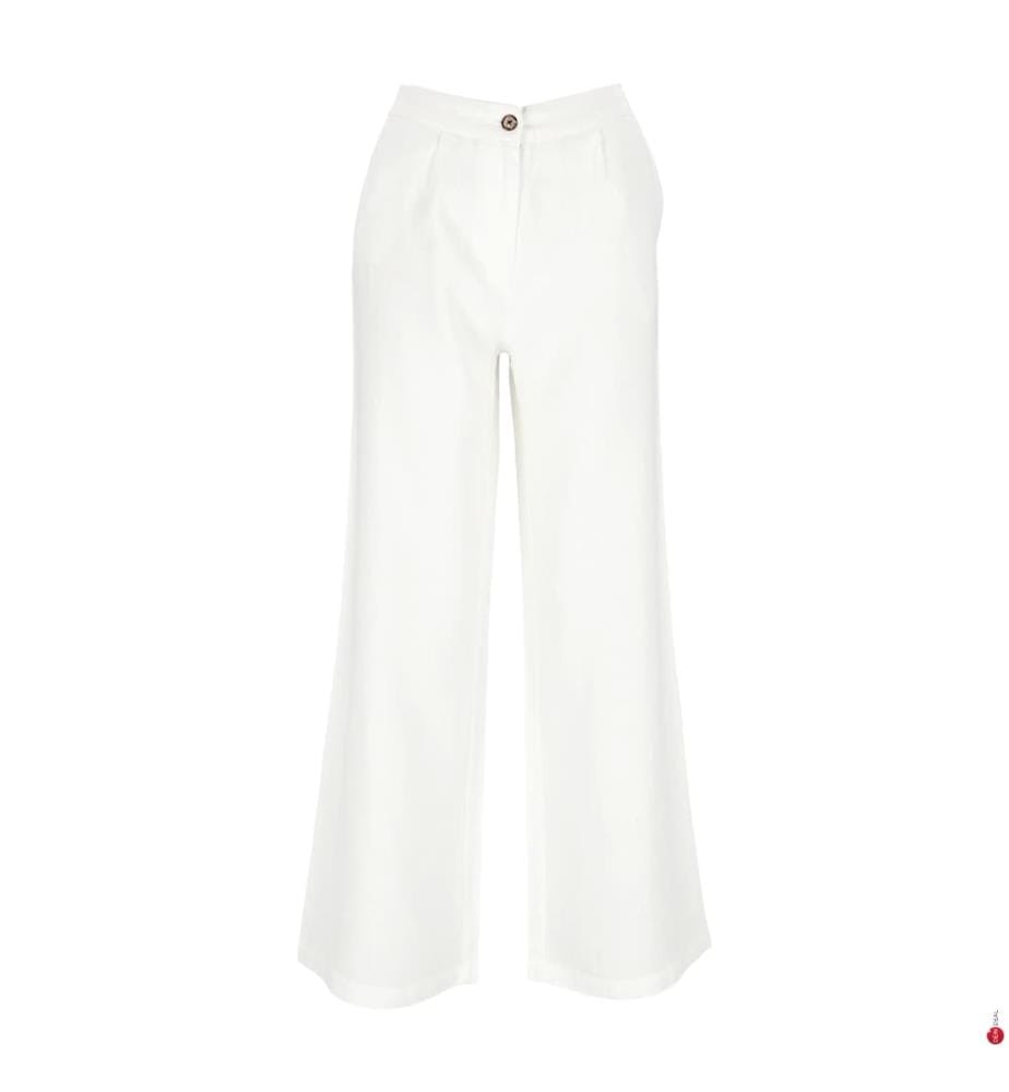 Pantaloni a gamba larga - Bianco