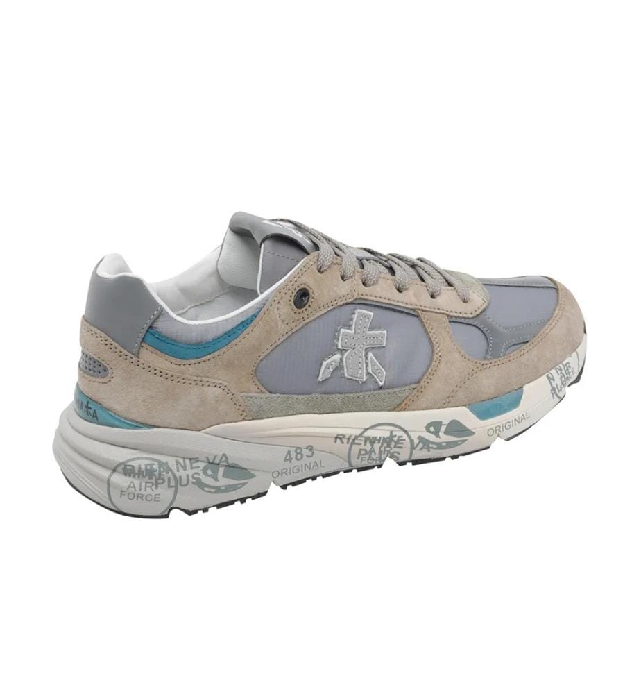 Baskets Mase - Marron, Gris et Bleu clair