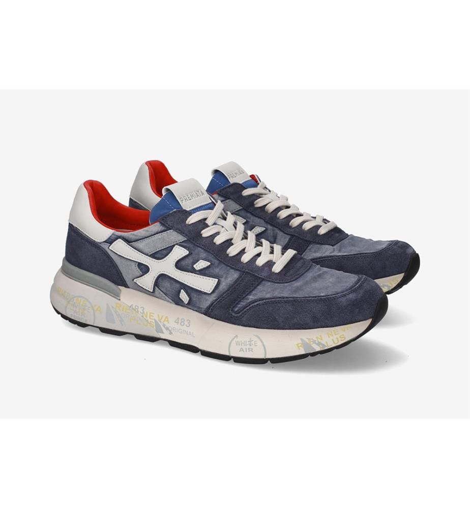 Baskets Mick - Bleu, Gris et Blanc