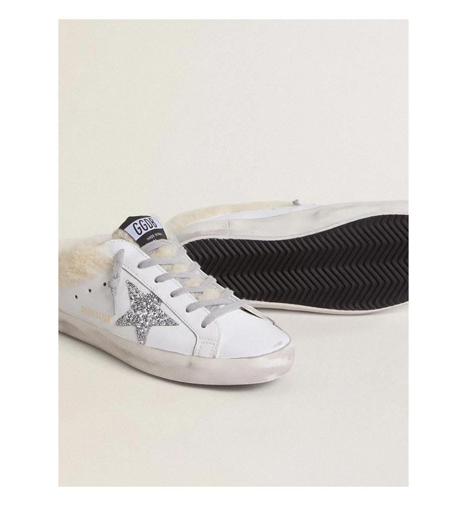 Sabots Super-Star - Blanc, argent, beige