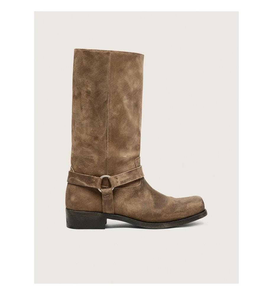 Bottes biker femme - Beige foncé