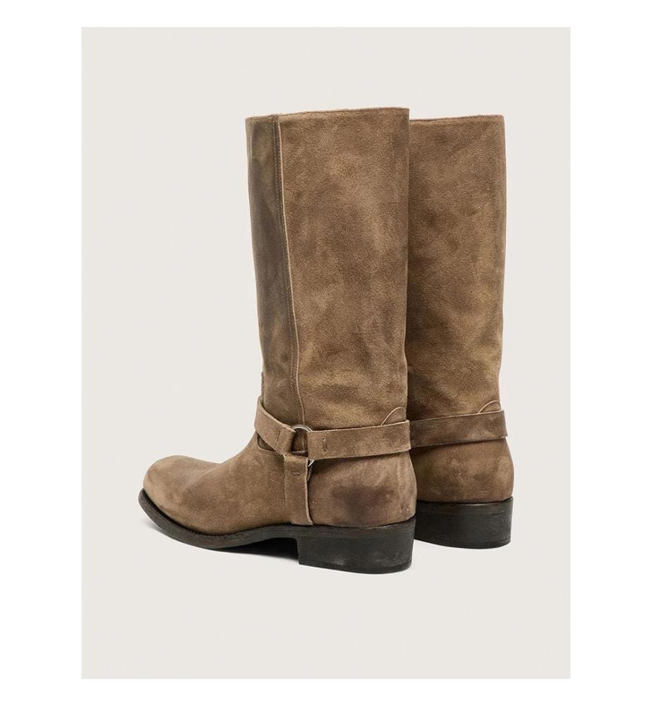 Bottes biker femme - Beige foncé