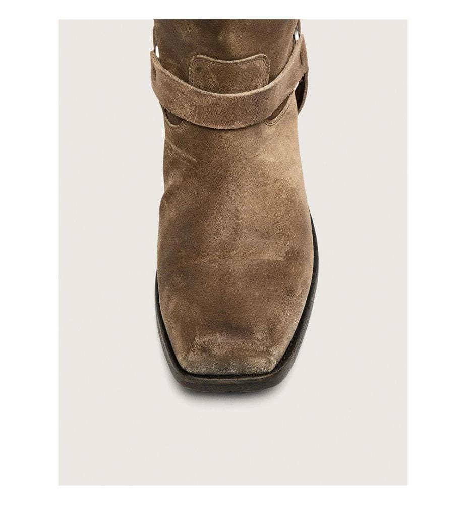 Bottes biker femme - Beige foncé
