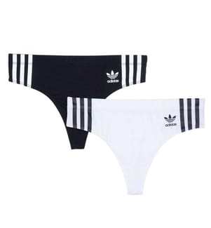 Adidas - Thong für Damen, Baumwolle, Komfortabel (2er-Pack)