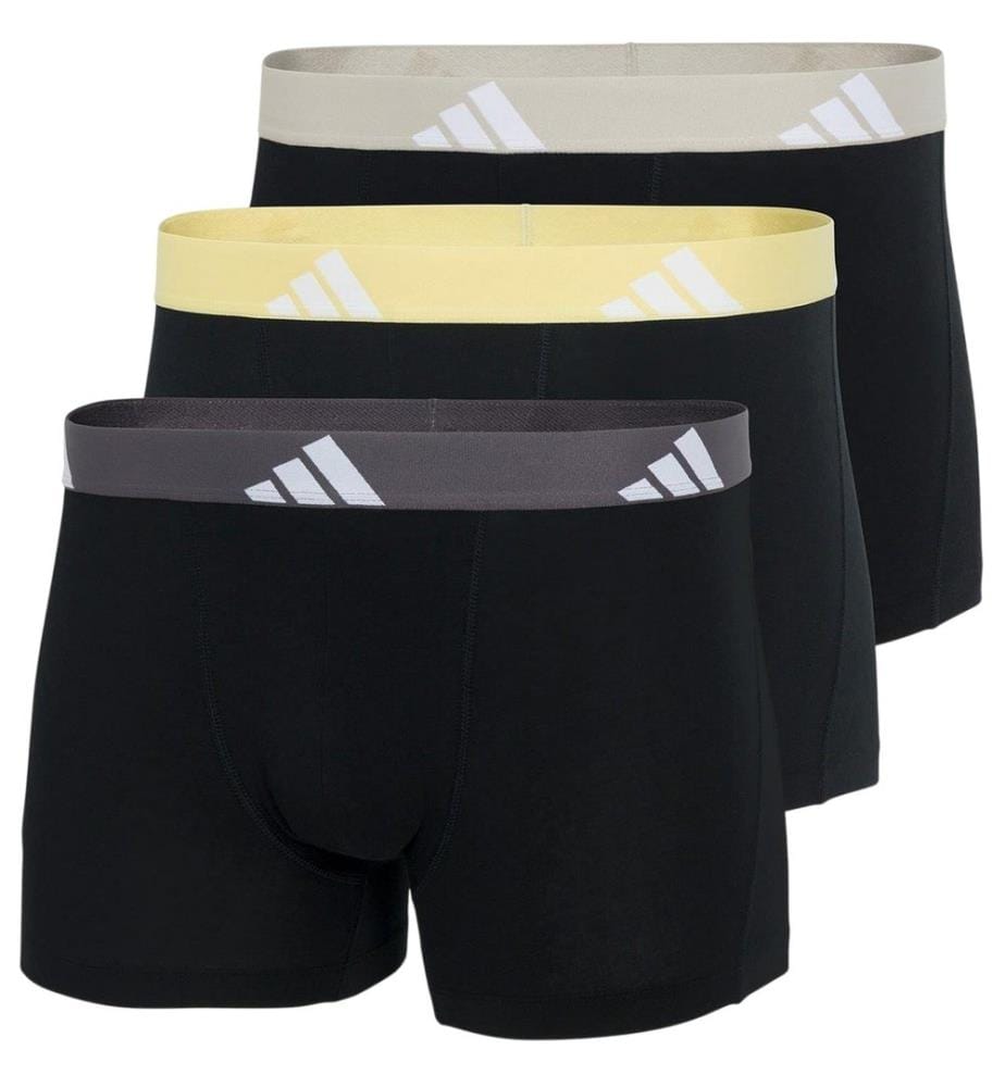 Adidas - Boxershorts für Herren, Flexibel, Baumwolle, Aktiv (3er-Pack)