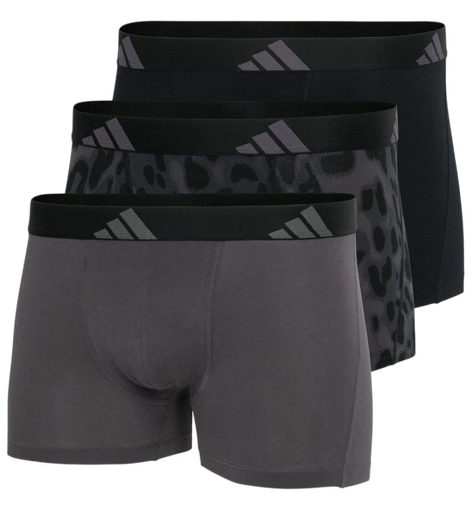 Adidas - Boxershorts für Herren, Flexibel, Baumwolle, Aktiv (3er-Pack)