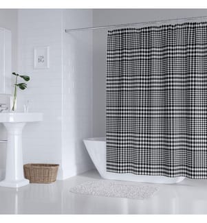 Duschvorhang - 180 x 200 cm - Schwarz und Weiss