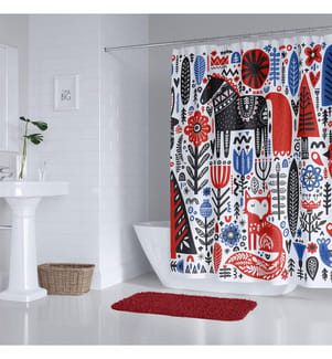 Duschvorhang - 180 x 200 cm - Multicolor