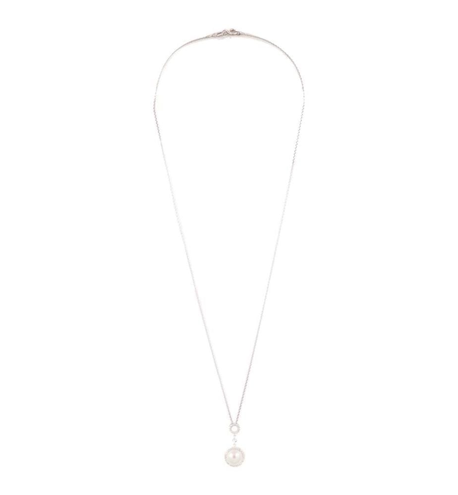 Pendentif "Jolie Perle Enchantée " Diamant : 0,13ct/42+ 1 perle blanche de 7,5mm