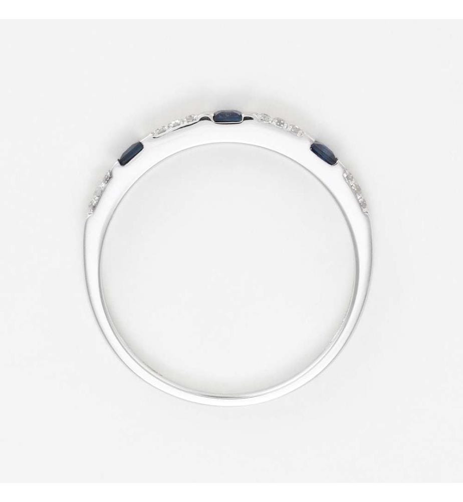 Ring Sapphire Way - White Gold 375/1000