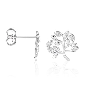 Ohrringe Arbol de la vida - Weissgold 375/1000