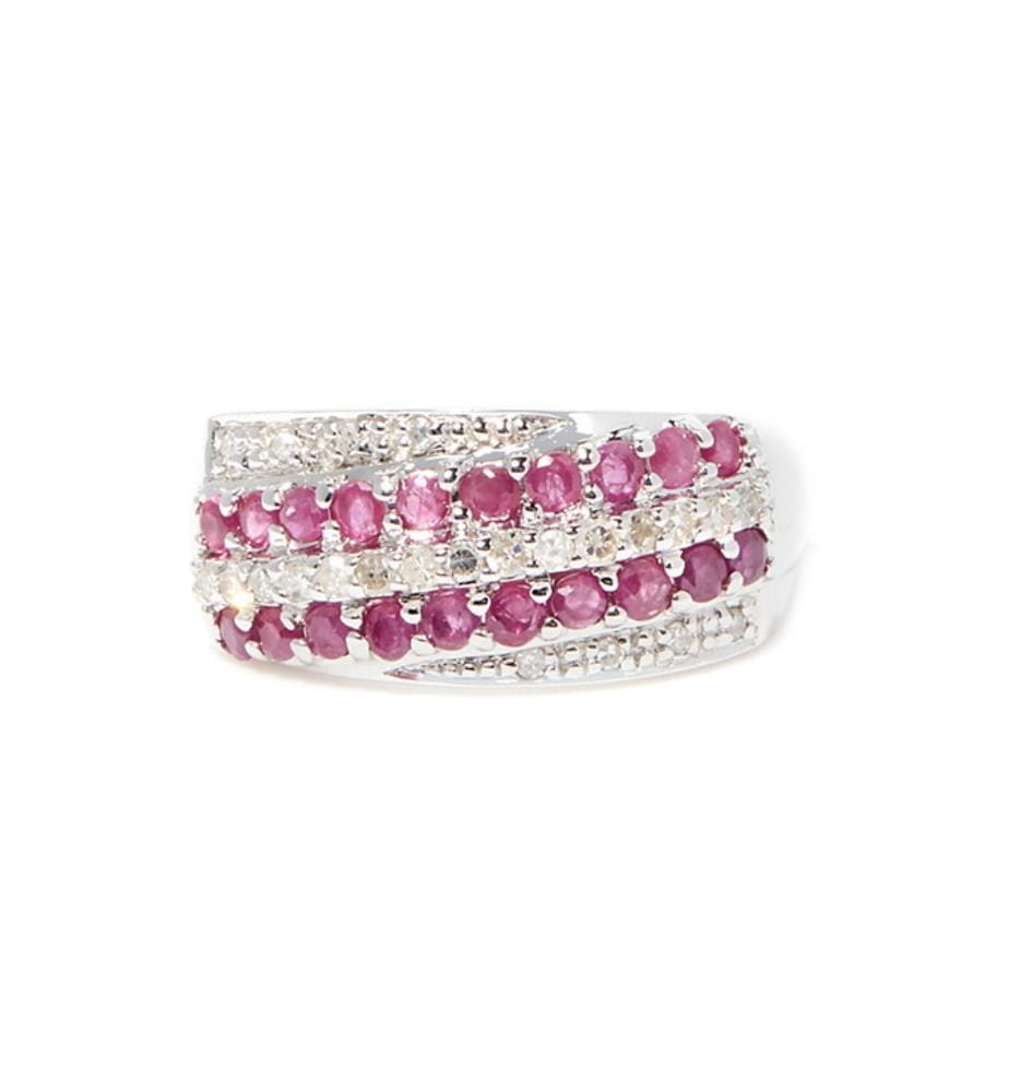 Ring Chemin Des Rubis Silver