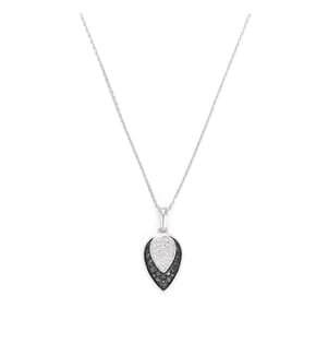 Pendentif Diamant de Nuit - Or Blanc 375/1000