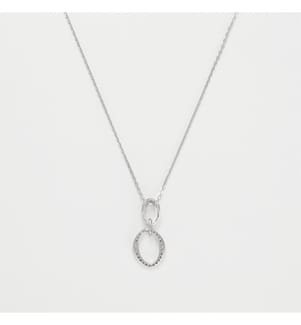 Pendentif L - Oretta - Or Blanc 375/1000
