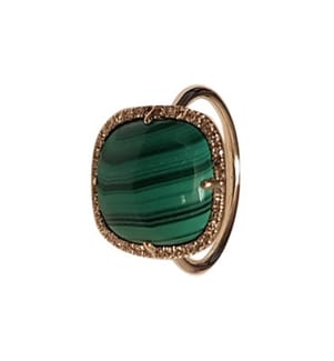 Ring "Naturelle" Diamanten 0,15/40 Malachit 3,8