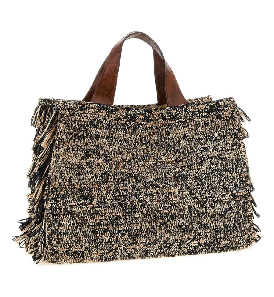 Onja Handtasche - weiss/schwarz