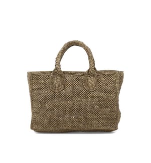 RARY Dark Tea Raffia rechteckige Tasche - Braun