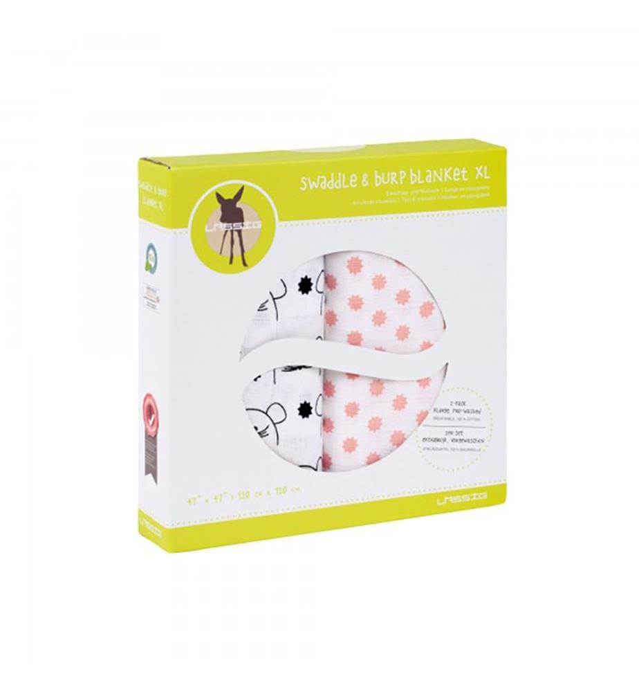 Souris en mousseline de coton biologique 120X120 (Pack 2Und)
