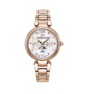 Uhr Weisses Perlmutt-Zifferblatt, Armband und Gehäuse aus Roségold - 36mm
